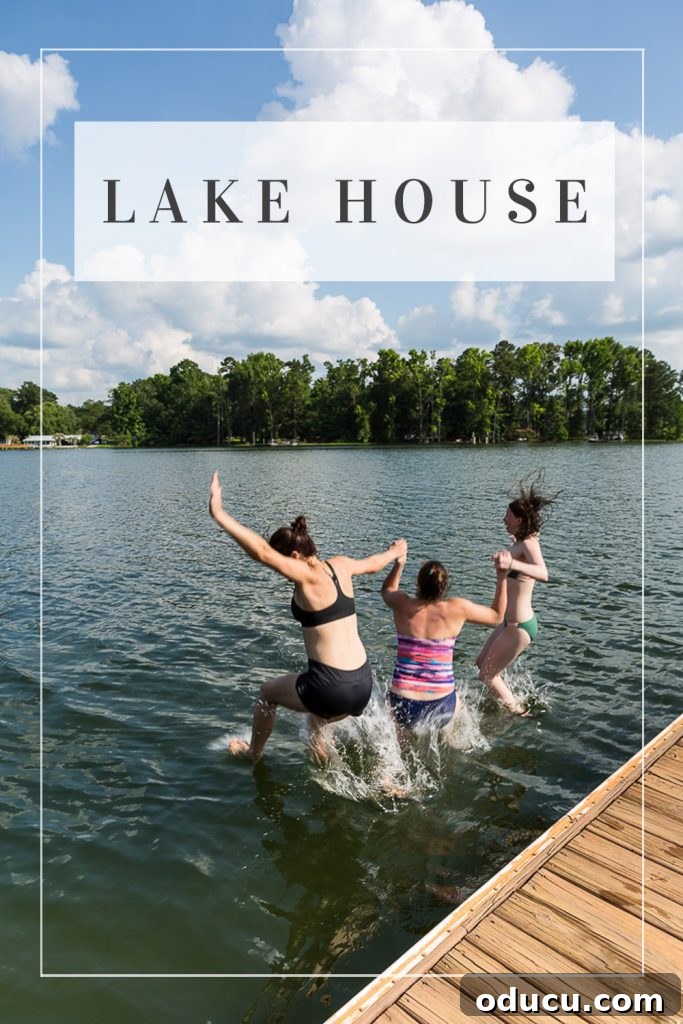 Beyond the View What Your Lake House Agent Isn't Telling You 2 lake house - 3 girls jumping into lake