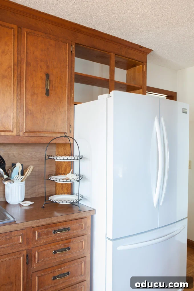 Open Kitchen Shelving: Cabinet Door Removal 5 Use what you have decorating