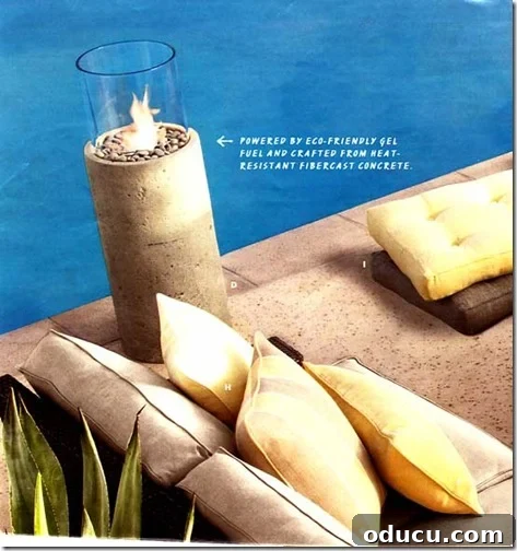 Restoration Hardware Concrete Fire Columns - Original Design Inspiration for DIY Project