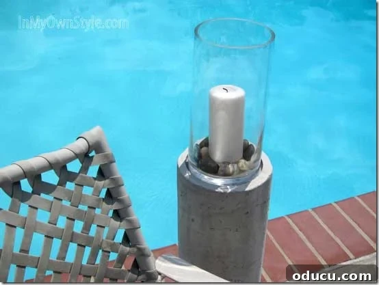 DIY Restoration Hardware Concrete Fire Column Knock-off Trio