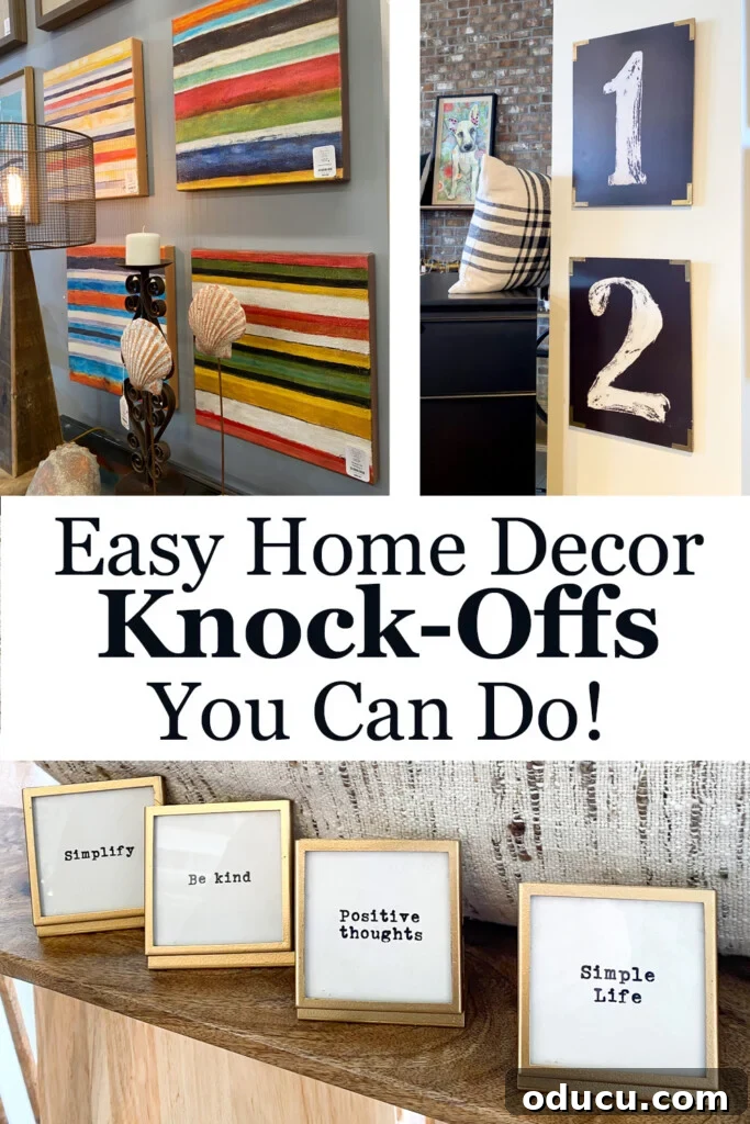 10 Easy DIY Decor Projects to Achieve a Designer Look for Less 12 Easy Home Decor knock-offs anyone can do - 3 photos of knock off decor.