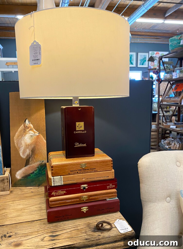 10 Easy DIY Decor Projects to Achieve a Designer Look for Less 10 Lamp base made of cigar boxes.