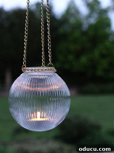 Deck Decor Hacks That Won't Empty Your Wallet 13 Glass light fixture globe turned into a outdoor hanging light