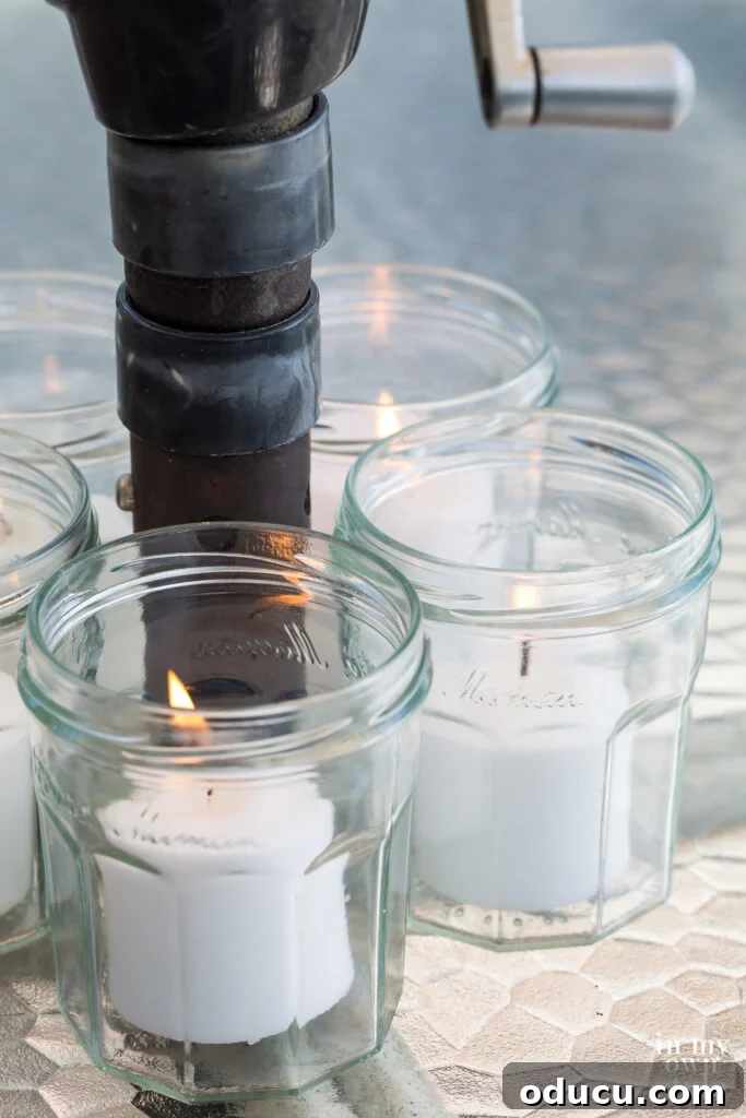 Deck Decor Hacks That Won't Empty Your Wallet 14 Candle Centerpiece for Patio Umbrella Table