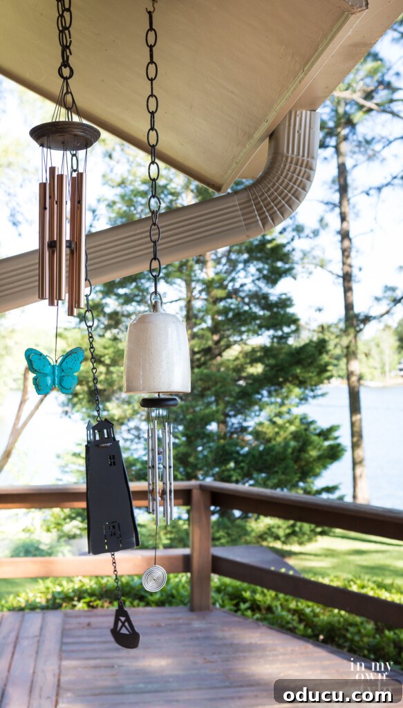 Deck Decor Hacks That Won't Empty Your Wallet 21 How to hang wind chimes on a patio, deck or porch.