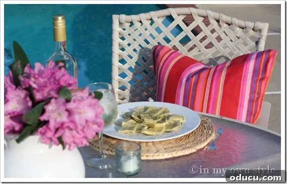 Deck Decor Hacks That Won't Empty Your Wallet 6 outdoor pillow
