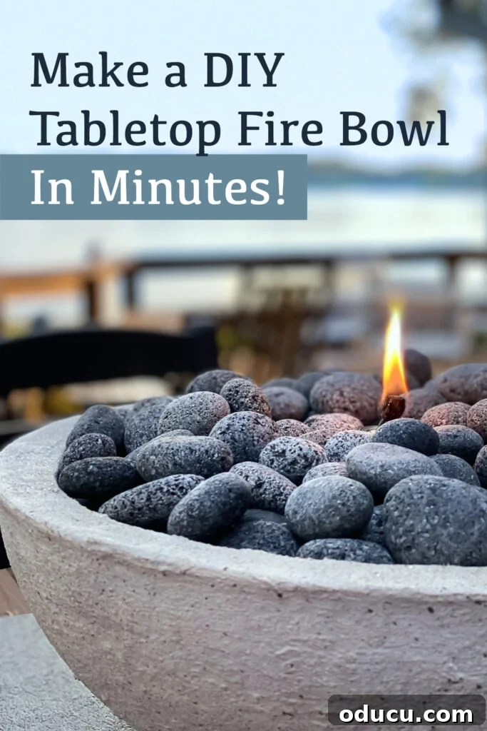 Build Your Own Tabletop Fire Pit in Minutes 11 Tabletop fire bowl how to make one in a few minutes.