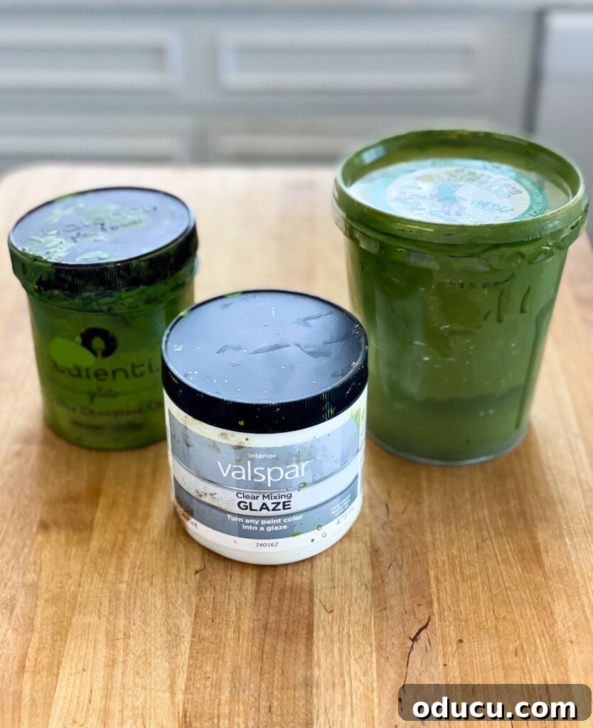 Effortless Glaze Finishes for Furniture 6 Paint and Valspar glaze to use to create aged finishes on painted furniture makeovers.