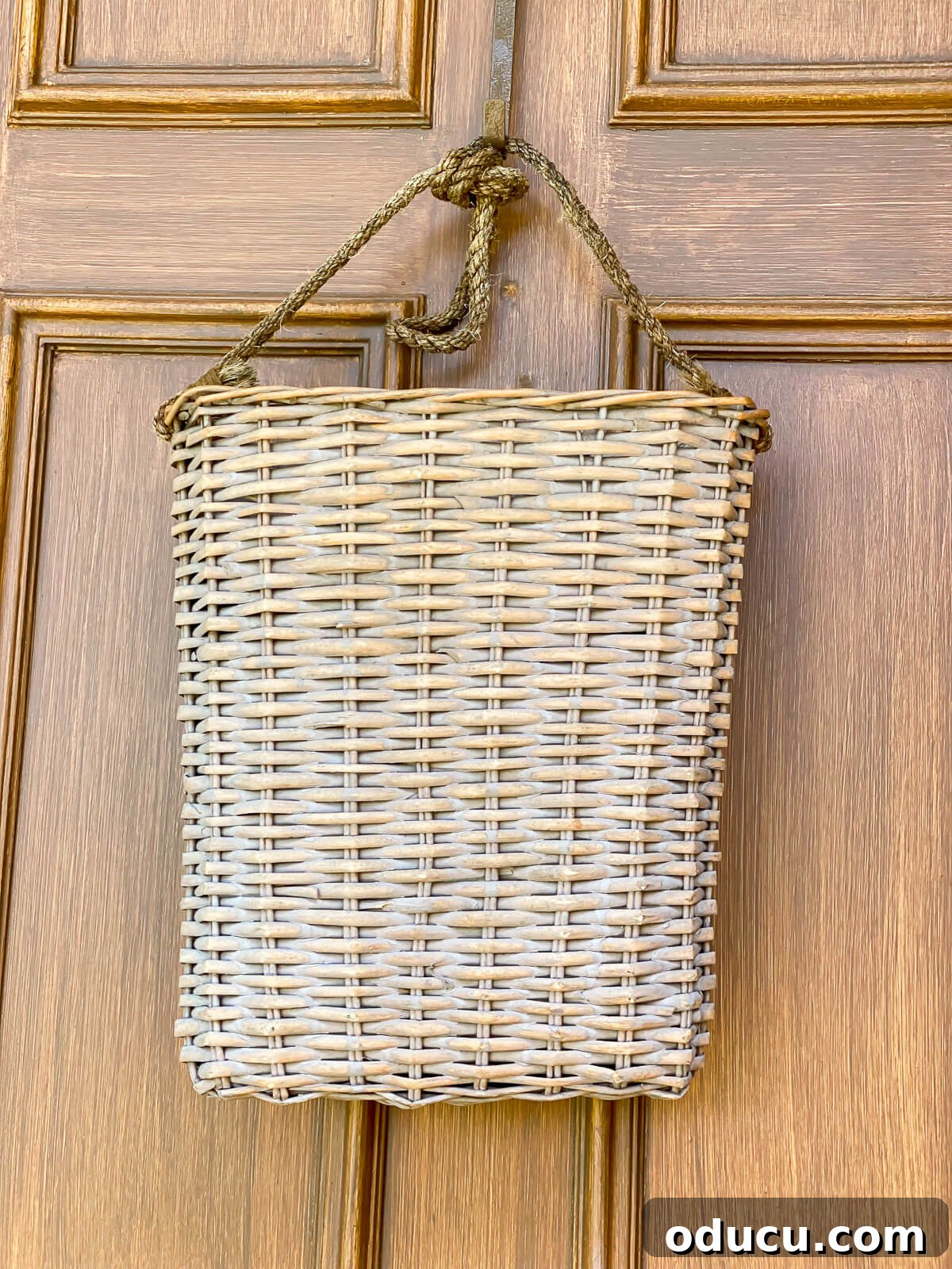 Cozy Fall Wicker Door Basket Project 5 How to hang a front door basket