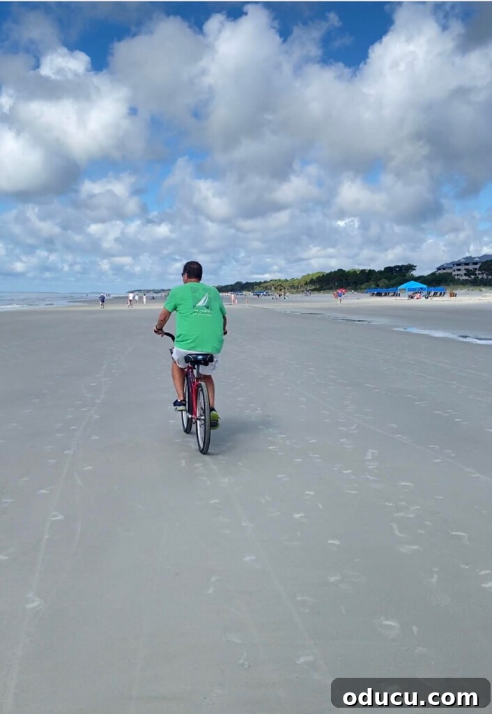 Style Scouting Ninety Third Collection 2 Bike riding along the picturesque beach at Sea Pines, Hilton Head Island.