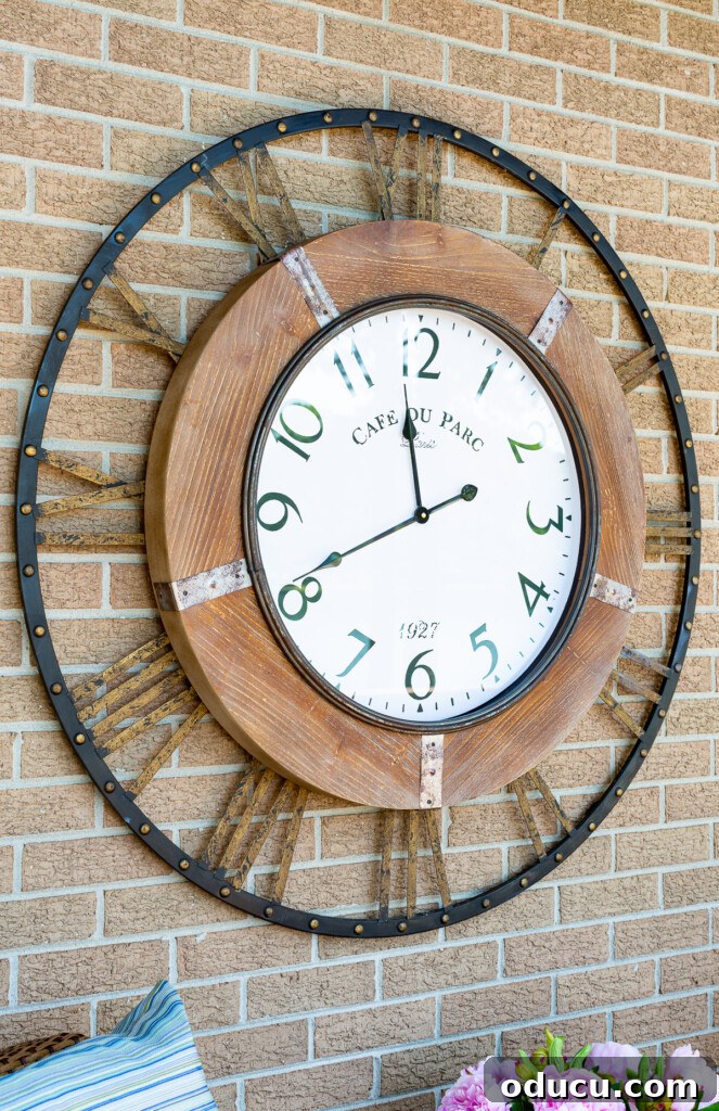 Make a Statement with Large Outdoor Clocks 10 large outdoor wall clock on exterior brick wall
