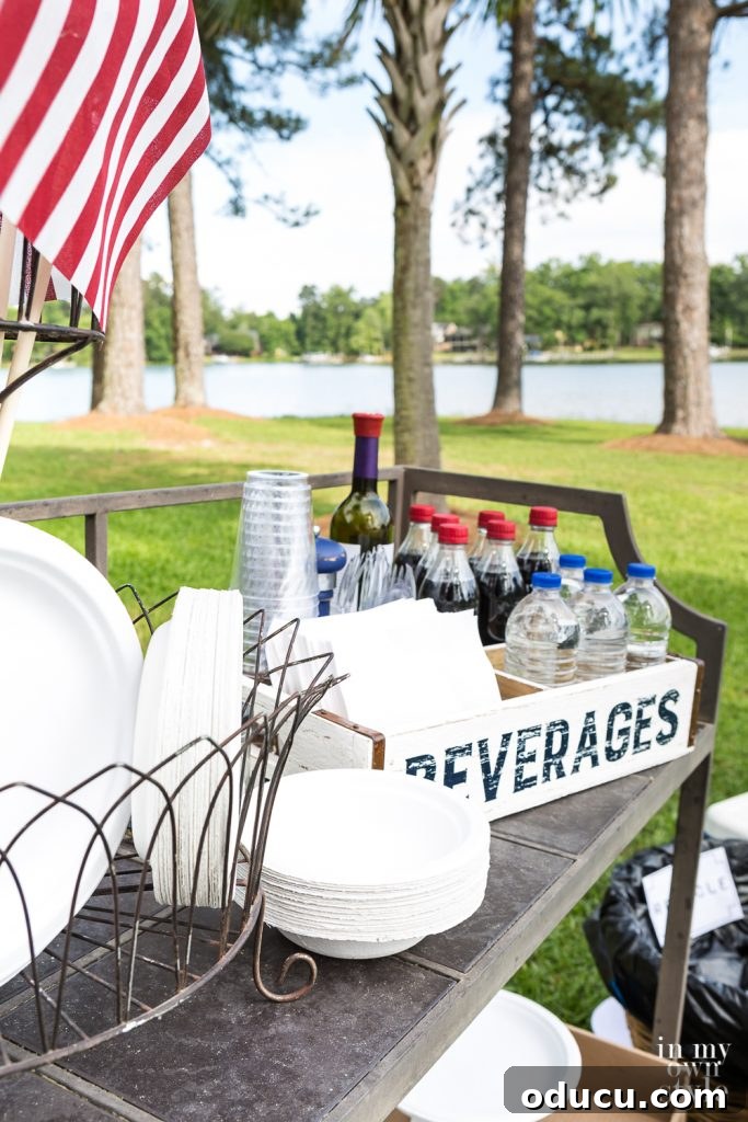Style Dispatches 98 2 Setting up for an outdoor 4th of July BBQ
