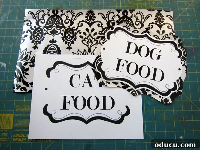 Create Your Own Pet Food Storage System 5 Preparing free printable labels for Dog and Cat pet food containers