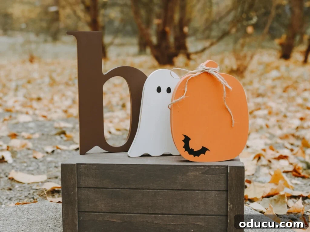 Fashion Explorer Issue 116 2 boo halloween decoration from a Fusion Mineral paint crafting kit