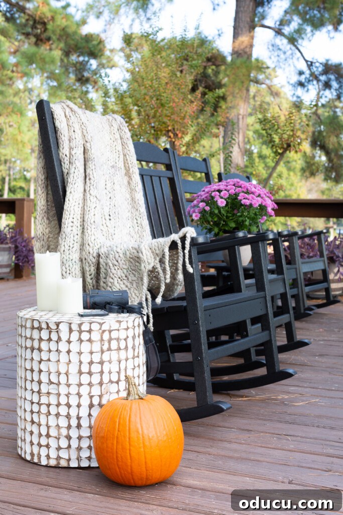 Cozy Fall Home Challenge 4 Battery-operated flameless candles with a remote control arranged on a charming side table, creating a warm and safe ambiance.