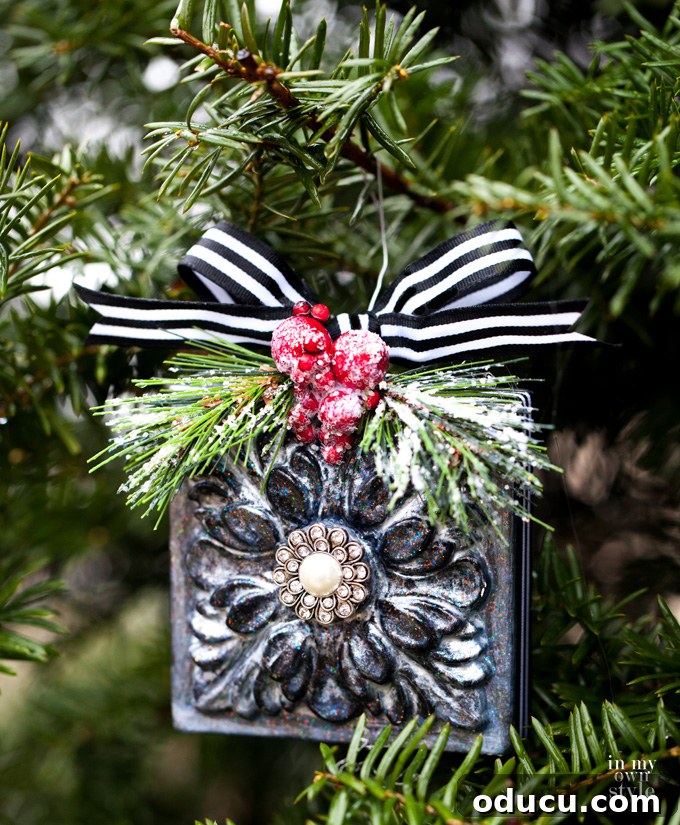 Craft 15 Beautiful Christmas Ornaments You'll Cherish 9 How to make an acanthus rosette Christmas tree ornament from architectural molding.