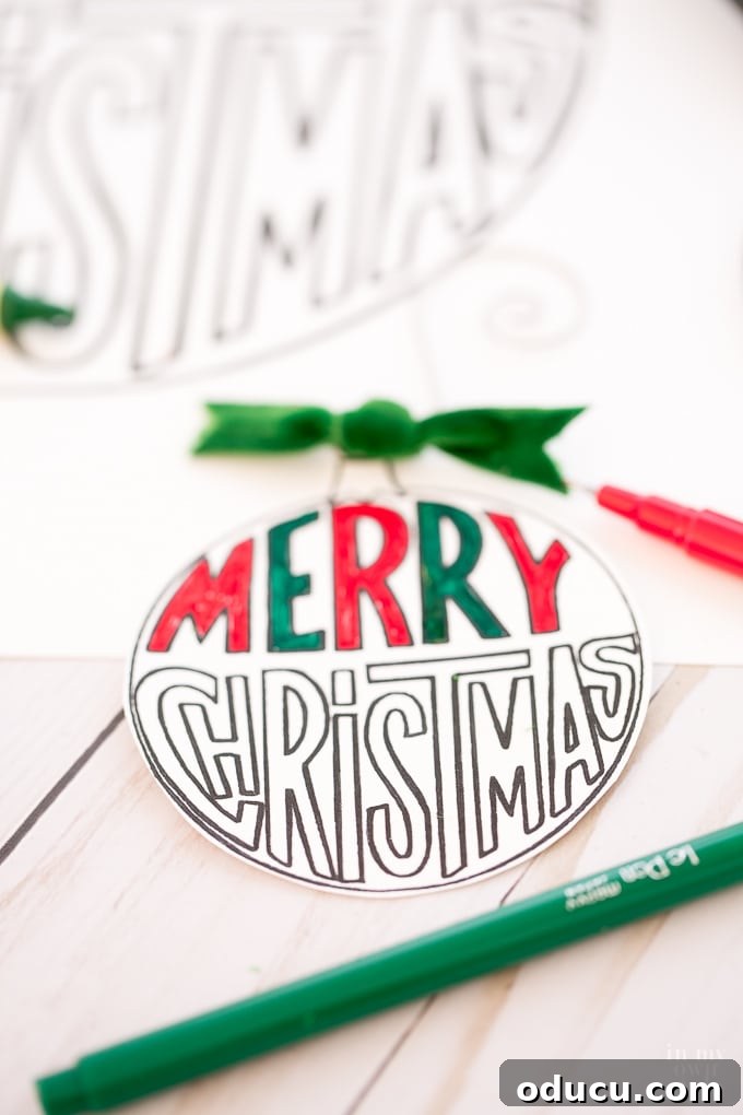 Craft 15 Beautiful Christmas Ornaments You'll Cherish 10 Paper printable of a Christmas ornament designed for coloring.