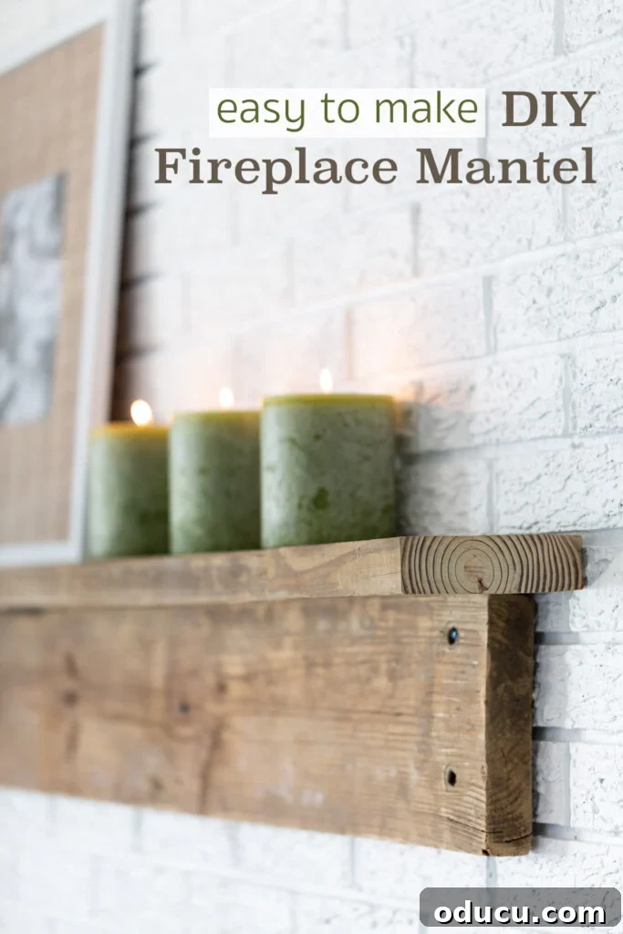 Effortless DIY Fireplace Mantel 15 easy to make DIY Fireplace Mantel made using two wood boards