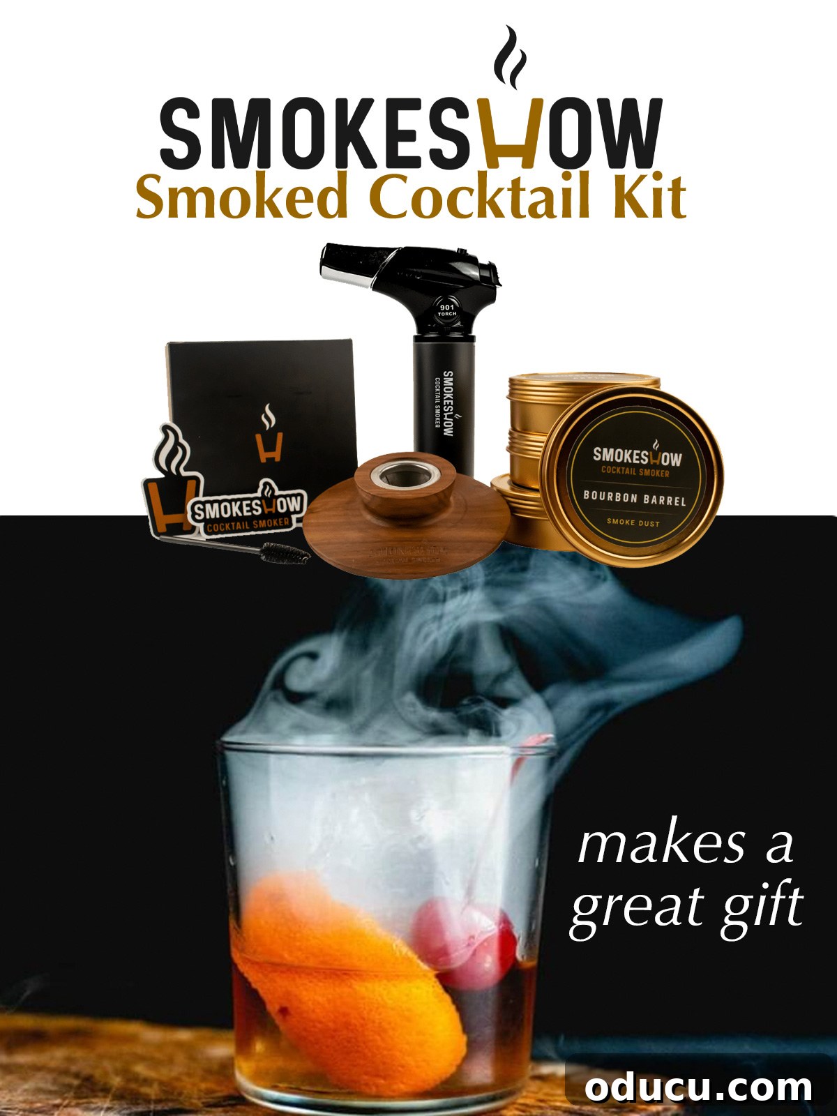 Gifts Guys Actually Want This Holiday 4 Smoked Cocktail Gift Kit, perfect for the home bartender