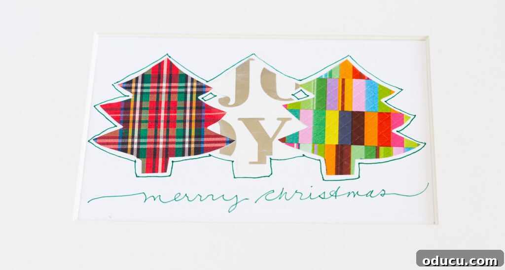 Frame the card to use as holiday wall art.