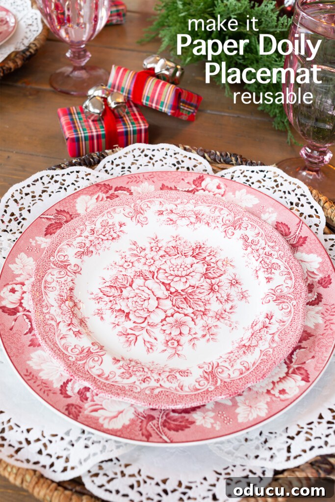 DIY Charming Paper Doily Placemats and Plate Chargers 11 How to make a paper doily placemat