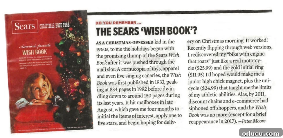 My Favorite Gift Ideas 2 Sears Wish Book and article from AARP