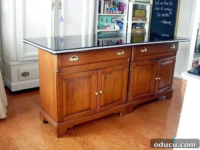 31 Clever & Chic Craft Room Ideas 3 DIY craft room work table base with a spacious top, showcasing creative furniture repurposing