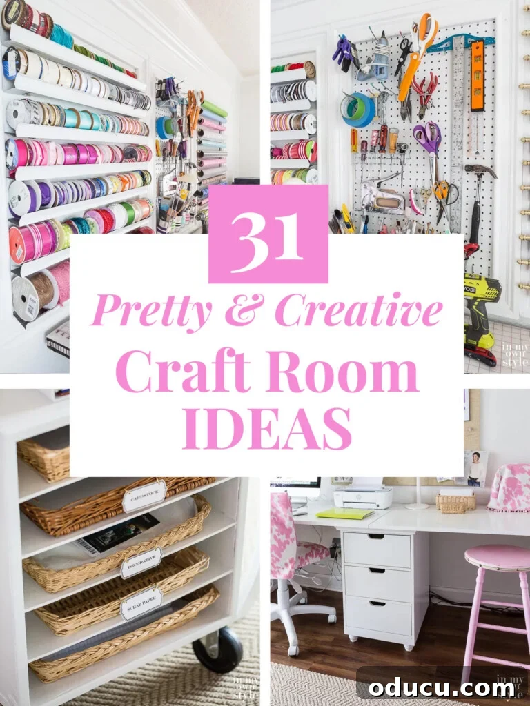 31 Clever & Chic Craft Room Ideas 43 31 Pretty and Creative Craft Room Ideas for Functional and Affordable Crafting Spaces