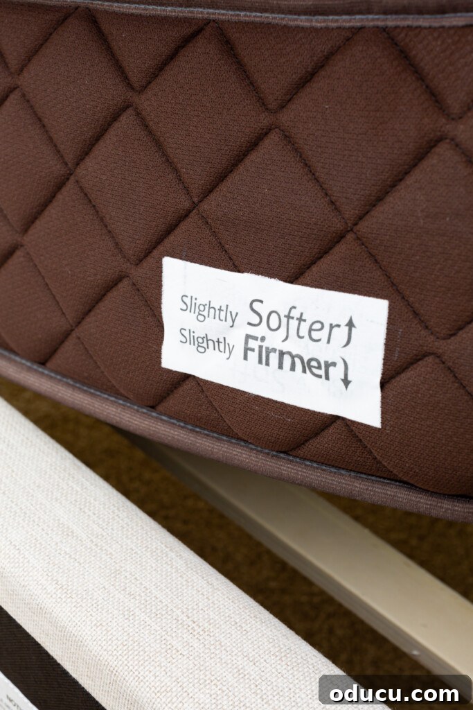 Christeli Charleston Mattress: What You Need to Know 9 Christeli Mattress base has option for a softer or firmer base by flipping the base.