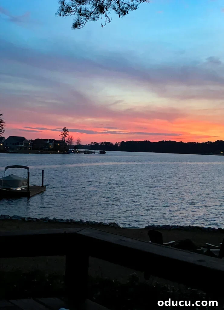 The Friday Connection 2 Serene sunset over Lake Murray, painting the sky with vibrant colors.