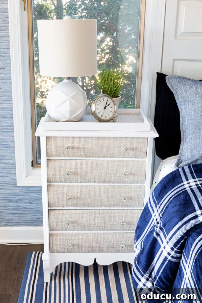 The Curious Case of My Lamp's Little Lift 2 woven drawer front DIY