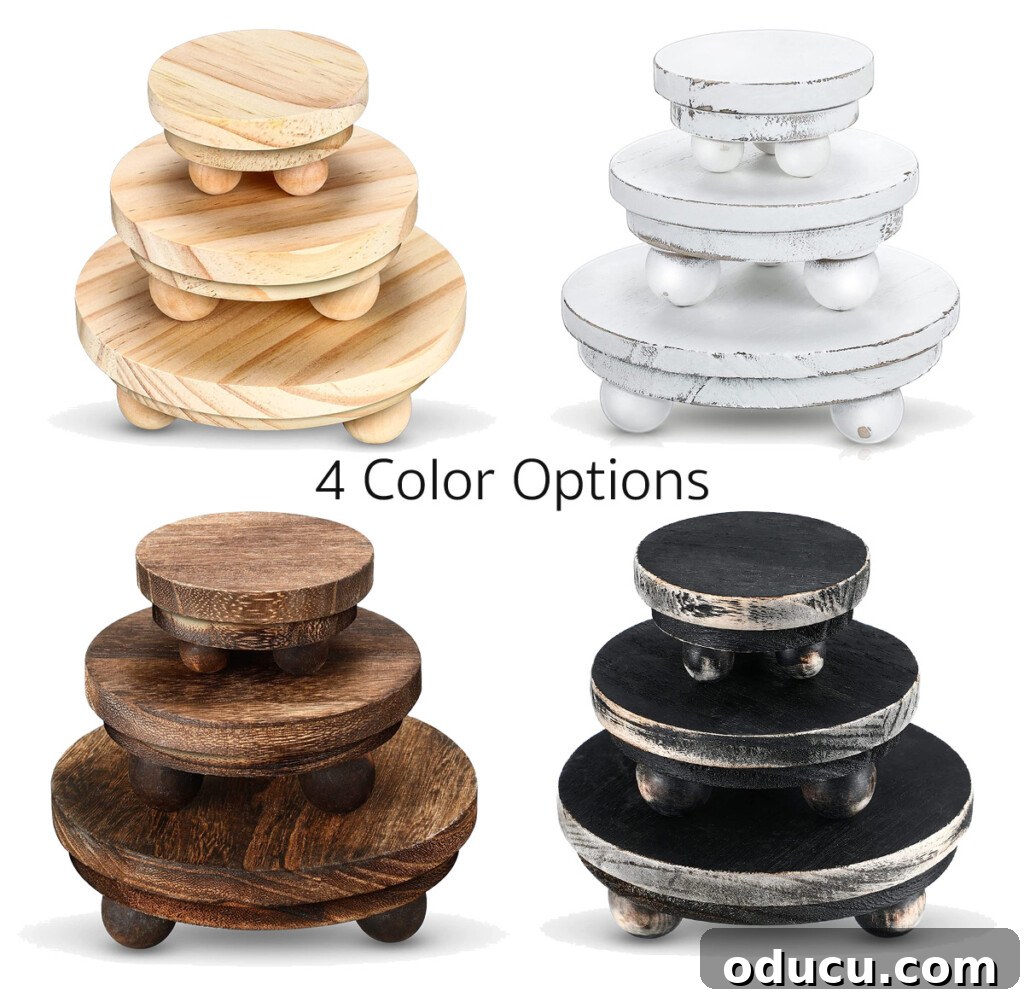 The Curious Case of My Lamp's Little Lift 7 These footed risers come in 4 color options. Small risers that range in size for 2"- 8" in diameter.