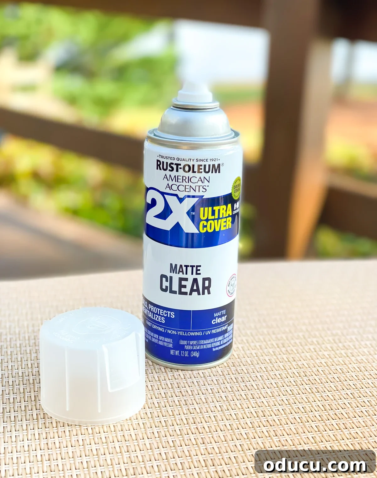 Decoupage Furniture Made Simple Your Visual Step by Step 15 a can of Rustoleum 2X Ultra Cover matte clear sealer can be used to seal decoupage.