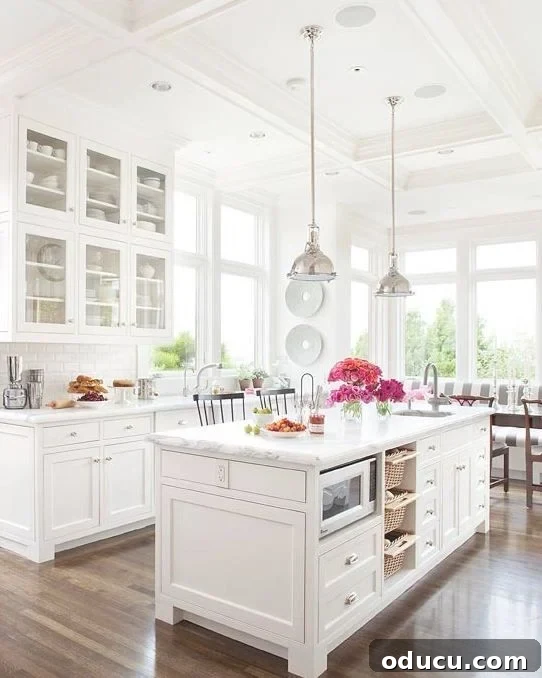 My Cozy Kitchen, Endless Culinary Horizons 9 White kitchen inspiration, showcasing clean lines and efficient design for compact spaces. Ideas for brightening small kitchens and maximizing counter space.
