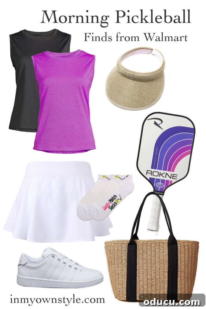 Playing With My Style 10 Morning Pickleball attire from Walmart - a stylish and comfortable athletic outfit
