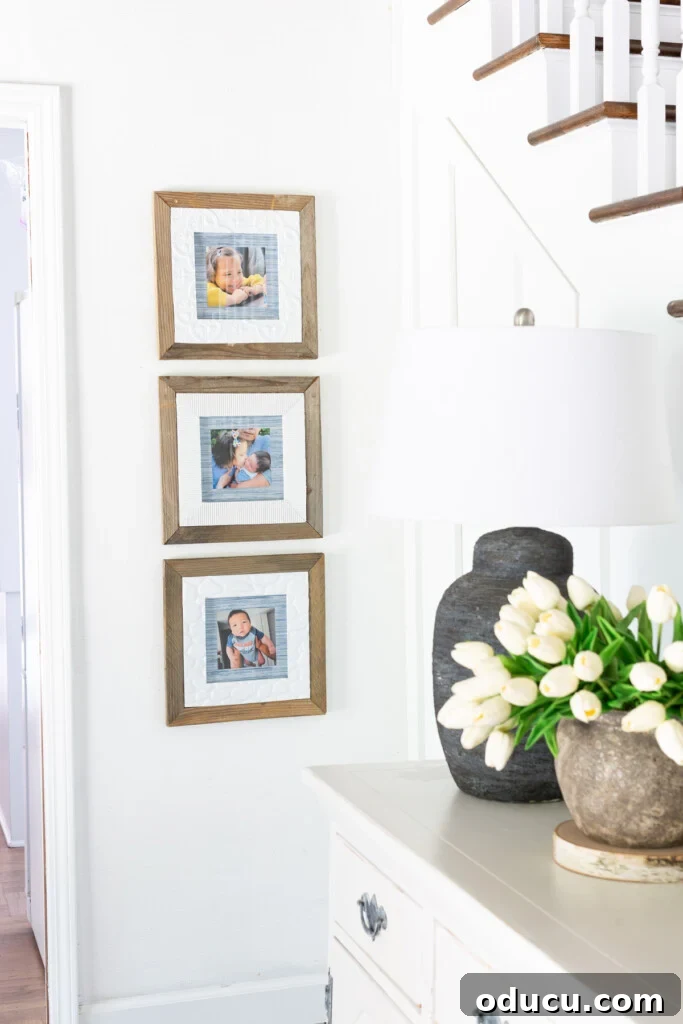 DIY picture frame ideas made using thrift store frames, illustrating how an inexpensive thrift store frame can become a chic decorative piece with a little DIY magic. It's eco-friendly and budget-friendly.