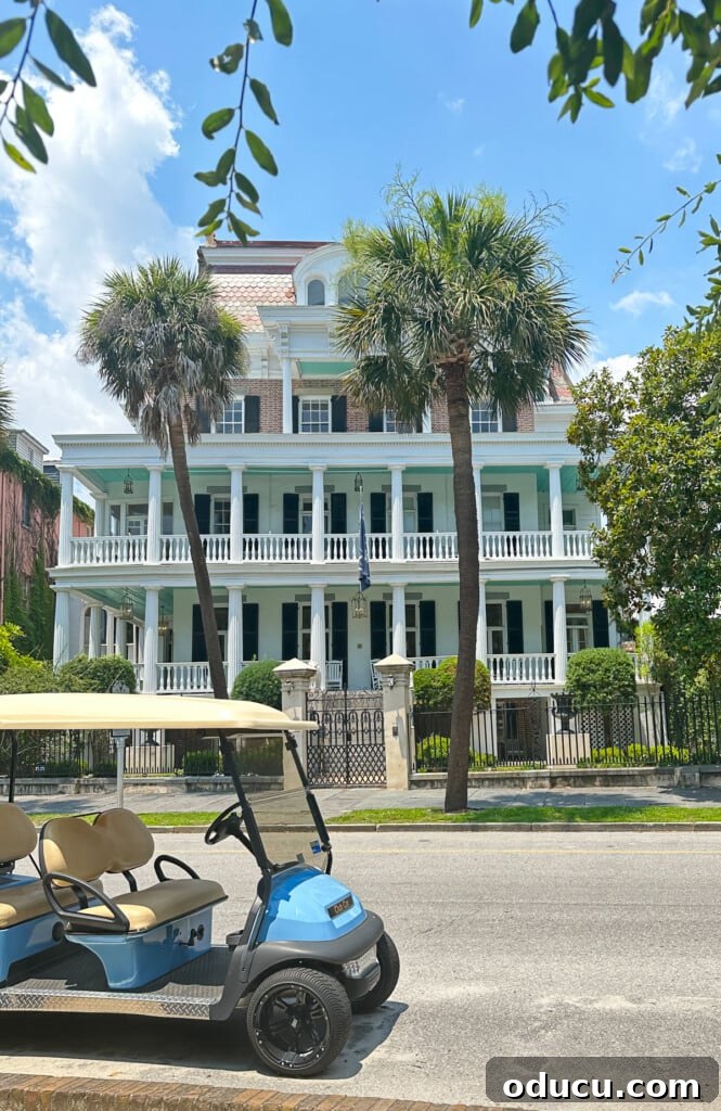 A southern mansion overlooking the harbor in Charleston