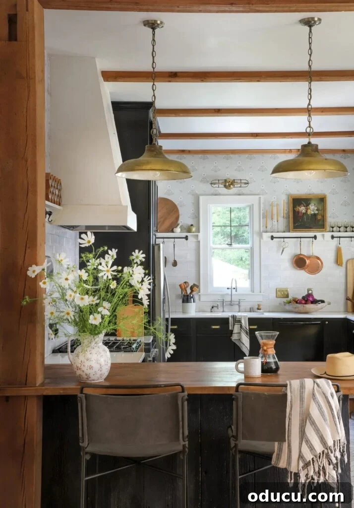 Fashion Finds Issue 155 2 Newly remodeled kitchen with warm, inviting tones and natural wood elements, suggesting a perfect space for fall gatherings.