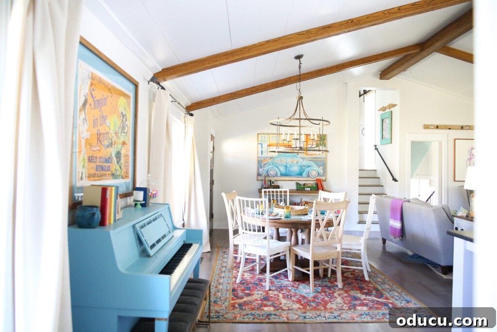 Discover Your Signature Decor Style 13 The Handmade Home's great room decorated for an active family using bright and cheery colors.