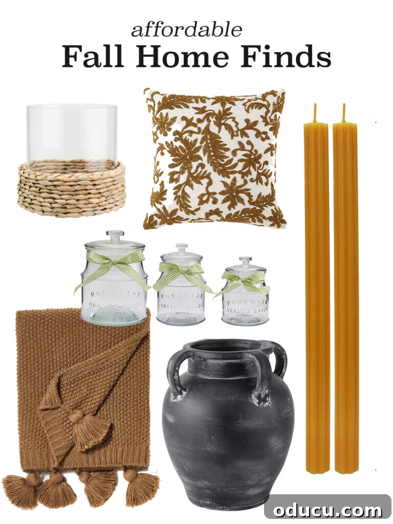 affordable fall home finds for the living room