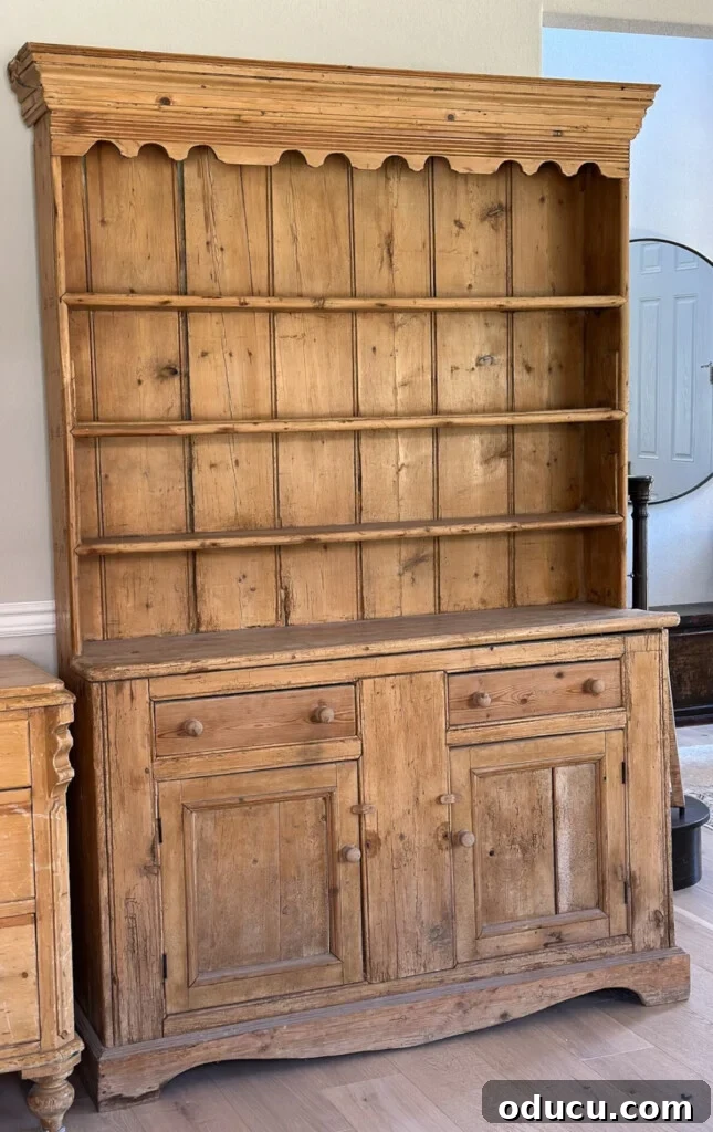 Country hutch being sold on Etsy