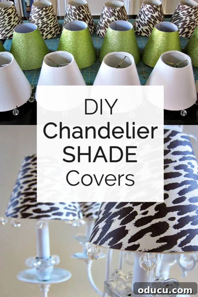 Custom Chandelier Shade Crafting 3 Chandelier Shade Cover DIY with Scrapbook Paper