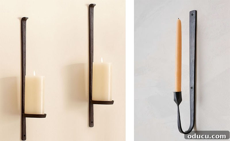 Decorate Wisely Reap the Rewards 7 forged iron candle scones from Pottery Barn and Magnolia Home