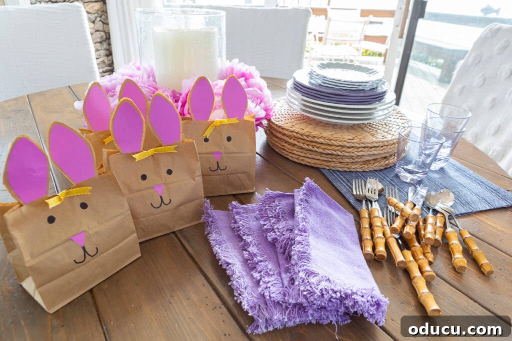 Craft Adorable Easter Bunny Gift Bags 2 Setting up an Easter table for Brunch