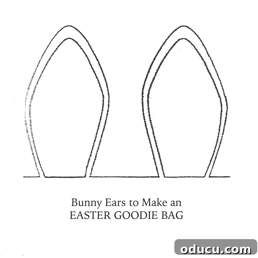Craft Adorable Easter Bunny Gift Bags 5 Easter bunny ears printable pattern
