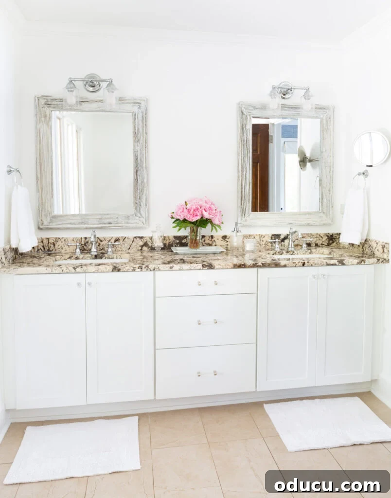 Primary Bathroom Sanctuary Unveiled 12 master/primary bath after getting a makeover to make it brighter.