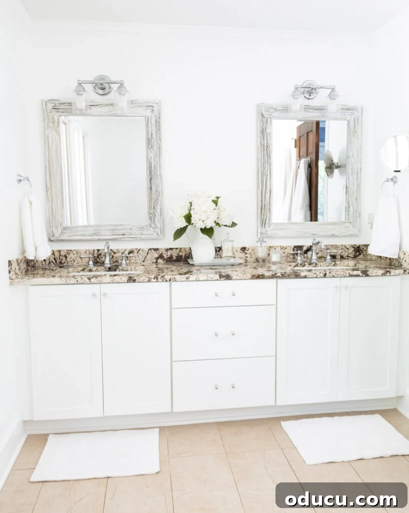 Primary Bathroom Sanctuary Unveiled 7 master/primary bath after getting a makeover to make it brighter.