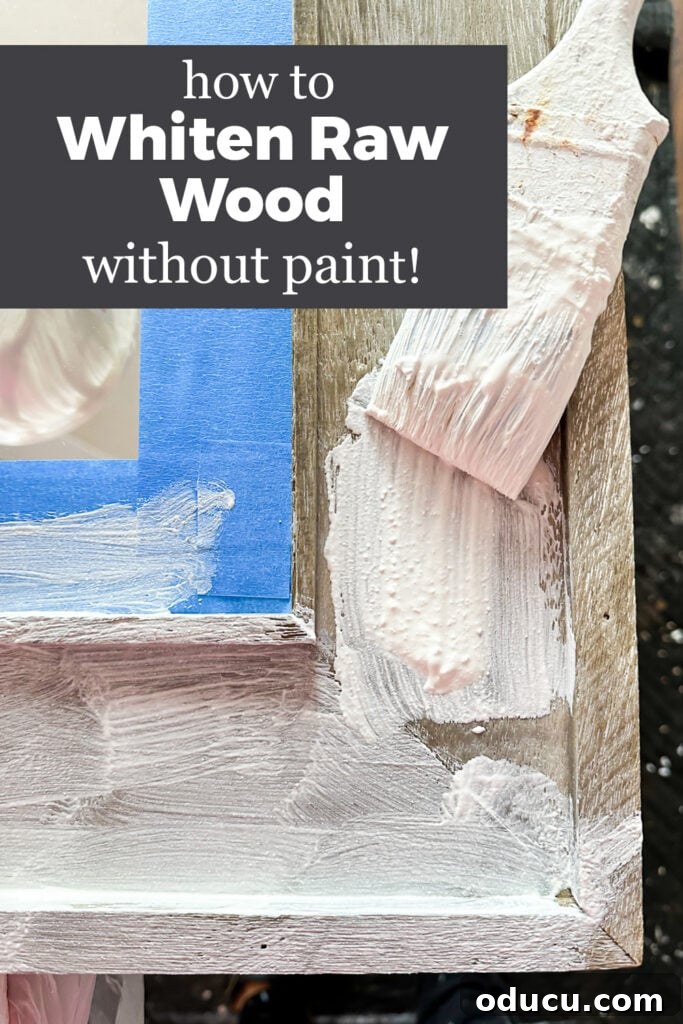 Unconventional Furniture Finishes Beyond Paint or Stain 16 How to whiten raw wood without paint. Paint brush on wood frame.
