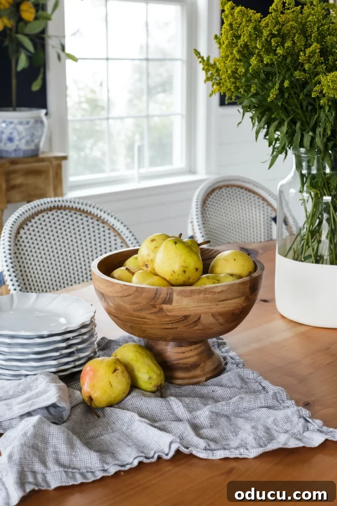 Fashion Finds: Issue 195 2 Weeth Home photo of a bright, inviting dining table with a bowl of fresh fruit, ready for summer gatherings.