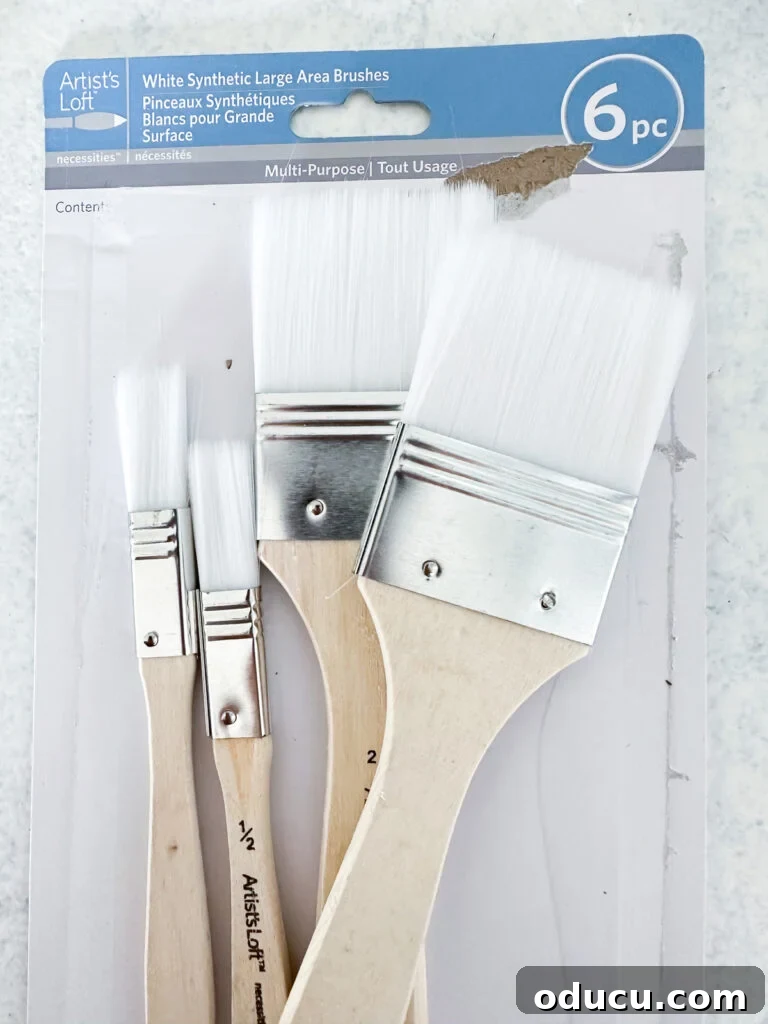 Paint Your Own Canvas: Simple Art for Everyone 5 A set of affordable acrylic paint brushes.